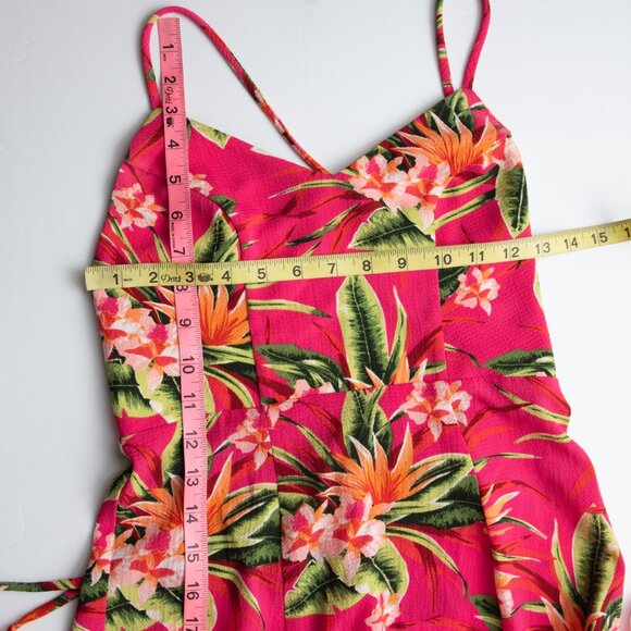 Show Me Your Mumu Nicole Dress Floral Maxi Sleeveless Tropical Criss Cross Back - Picture 6 of 7
